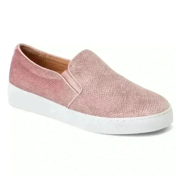 Vionic Midi holiday blush Velvet Slip on Sneaker size 7.5 orthotic ergonomic - Picture 3 of 13